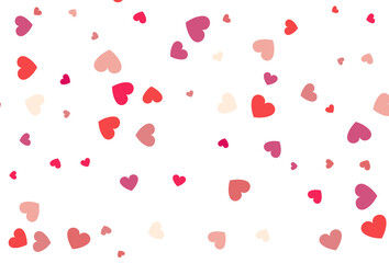 Beautiful hearts confetti. Valentine's Day.