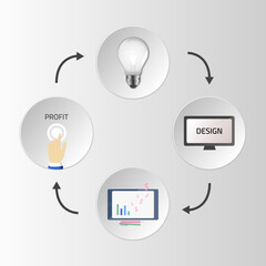 Modern background web banner and. Infographic with idea process Vector illustration template of service solutions, support and help. Bussines image header.