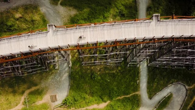 Riding the Kinsol Trestle Aerial View