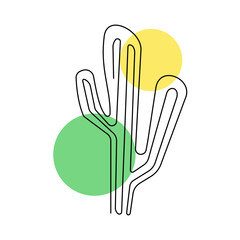 cactus line art