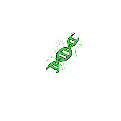 light green dna symbol (colored)	