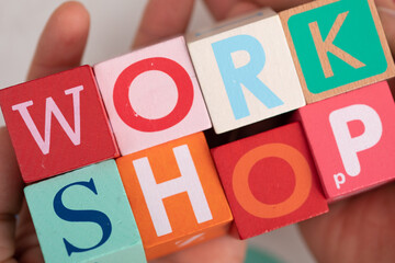 word workshop coaching -  wood cubes