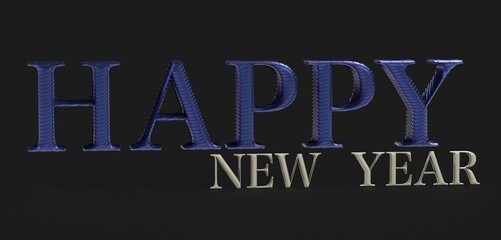 happy new year in 3d digital