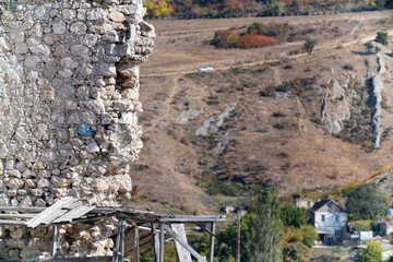 Ruins of the Chembalo fortress in Balaklava, Crimea.
