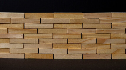 Tower of wooden cubes