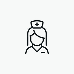 Nurse Hospital vector sign icon