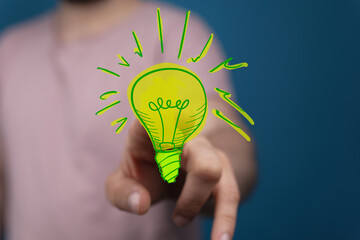 Light Bulb lamp saving energy ecology concept.