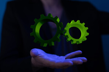 3d Green Technology Symbol concept.