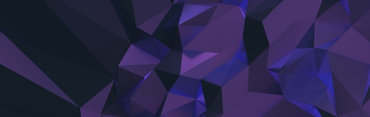 Fototapeta premium Geometric blue ice low poly background
