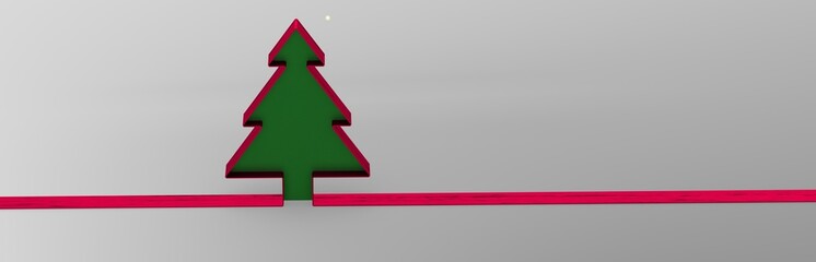 Fototapeta premium modern merry christmas card modern 3d minimal