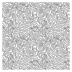 Pattern with black maze waves. 