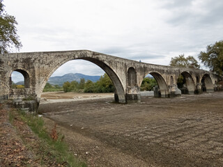 Fototapeta na wymiar The legendary Bridge of Arta, Epirus, Greece