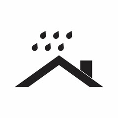 Roof and rain icon