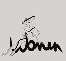 Body positive, love yourself concept. Happy plus size woman with love tourself concept.