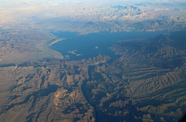 Lake Mead from the air - Powered by Adobe