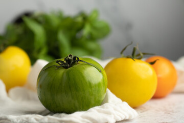 Tomatoes of various colours