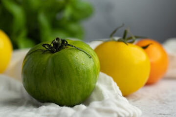 Tomatoes of various colours
