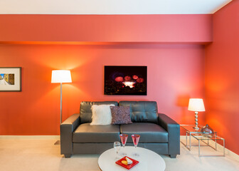 Interior design of a luxury living room