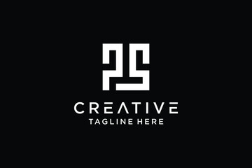 Fototapeta PS Letter Logo Design. Creative Modern P S Letters icon vector Illustration. obraz