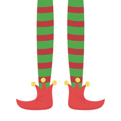 Elf legs santa claus helper new year holiday.