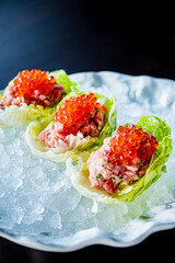 Christmas appetizer on the ice