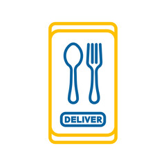 Fast food delivery service vector icon