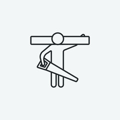 worker tools vector icon illustration sign 