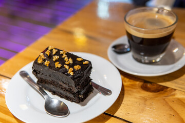 Chocolate Fudge Cake with Coffee