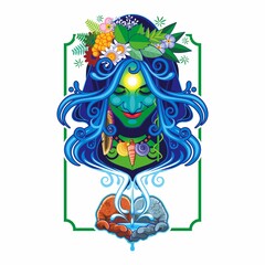 Mother Nature Color Illustration