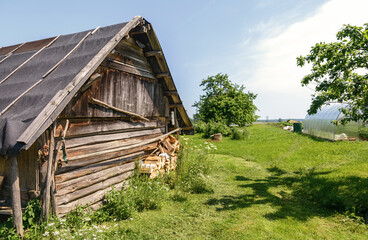 Belarusian village. Country house. Compound. Nature of Belarus