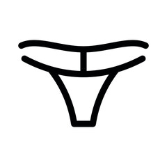 G-String icon on white background. Panties thin line icon, lingerie and female, underwear sign. Vector graphics