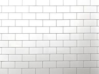 Seamless white bathroom wall tiles. Pattern, brick texture for background