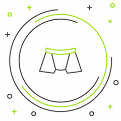 Line Men underpants icon isolated on white background. Man underwear. Colorful outline concept. Vector