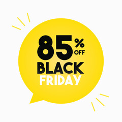 off sale black friday yellow balloon in a white background