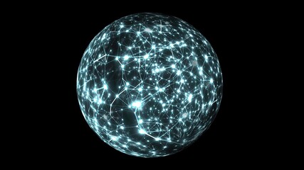 Abstract Plexus Technology Science on rotating sphere concept
