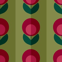 Geometric floral seamless pattern with flower for wallpaper and fabrics and textiles