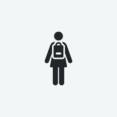 student vector icon illustration sign 
