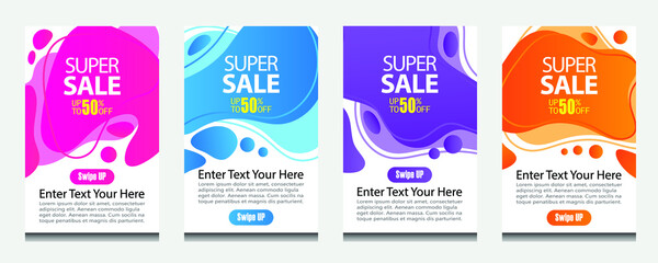 Discount Banner Promotion Template. Special offer and sale banner discount up to 50% template design with editable text.