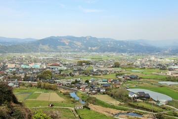 浮羽稲荷から見たうきは市遠景