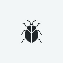 bug vector icon illustration sign 