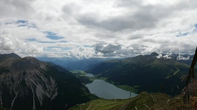 4K timelapse footage_Mountains above Resia Pass in Italy