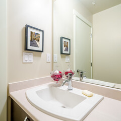 Fragment of a luxury bathroom