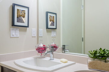 Fragment of a luxury bathroom