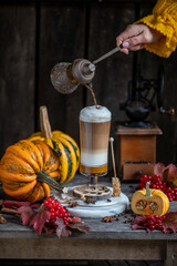 Spicy pumpkin latte