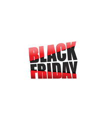Simple Black Friday banner design. Red-black Black Friday banner design. Vector illustration. 