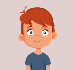 Obraz premium Little Boy Vector Cartoon Character Illustration