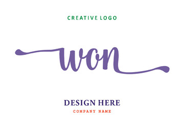 WON lettering logo is simple, easy to understand and authoritative