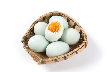 duck eggs on white isolated background