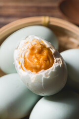 salted egg with egg yolk,traditional preserved food.