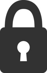 鍵穴のついた四角い鍵のイラスト